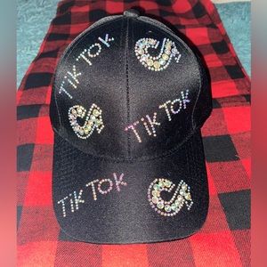 Black “TikTok” Studded Baseball Cap